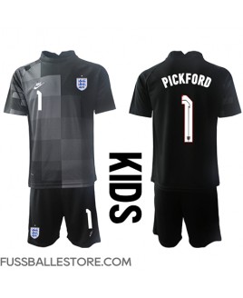 Günstige England Jordan Pickford #1 Torwart Heimtrikotsatz Kinder WM 2022 Kurzarm (+ Kurze Hosen)